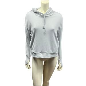 RBX Athletic Performance Hoodie Grey Striped Thumb Holes
